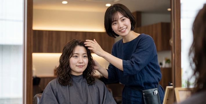 サロン接客写真